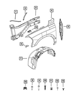 6514720AA - Body Sheet Metal Except Doors: Self Tapping Screw And Washer for Mopar Image