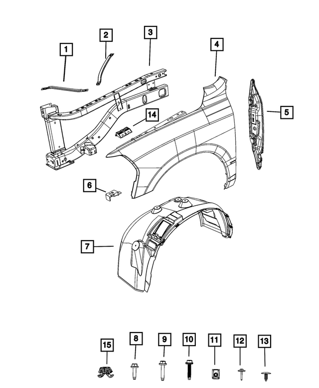 6514720AA - Body Sheet Metal Except Doors: Self Tapping Screw And Washer for Mopar Image image