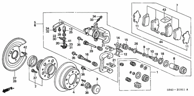 Rear Brake (Disk) (2) for 2001 Honda Accord #0