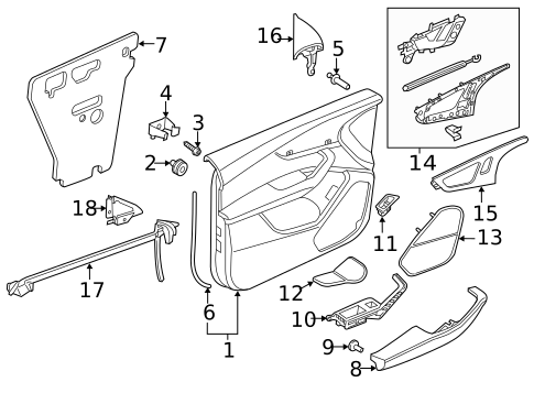 Interior Trim - Front Door for 2020 Audi RS Q8 #0