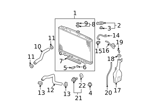 Radiator & Components for 2011 Acura MDX #0