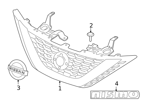 Grille & Components for 2016 Nissan Sentra #0