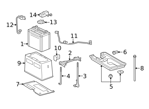 Battery for 2013 Lexus IS250 #1