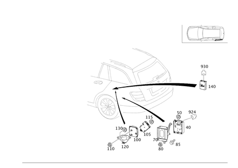 Control Units and Relays in Trunk for 2013 Mercedes-Benz C350 #0