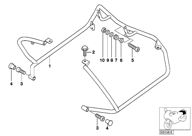 7119903994 - Frame and Mounting Parts: Hex Bolt with Washer - M6X30-U2-zns3 for BMW-Motorrad Image