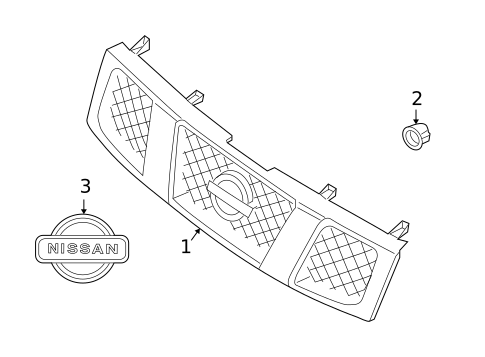 Grille & Components for 2007 Nissan Armada #0