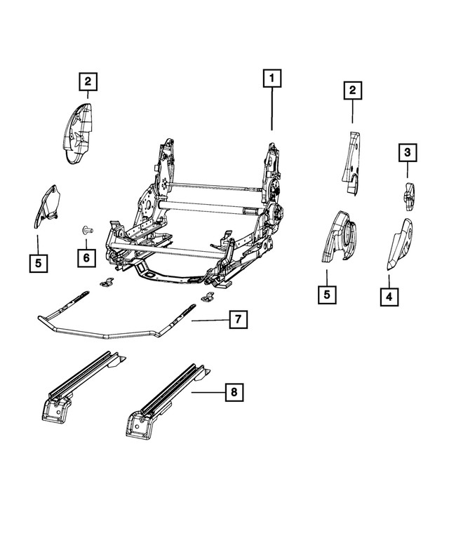 68210402AA - Interior Trim: Manual Seat Adjuster, Left for Mopar Image