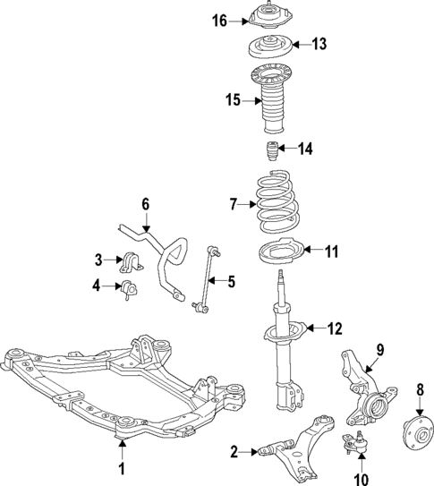 Front Suspension for 2023 Toyota Highlander #0