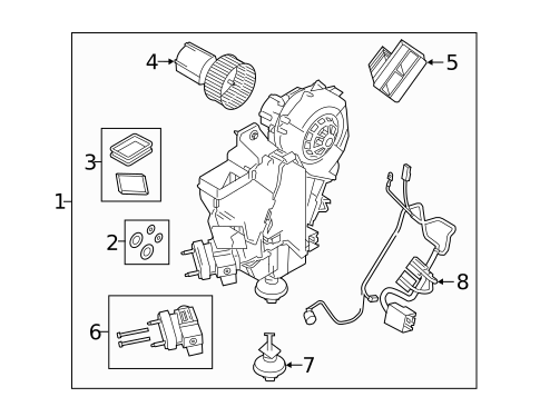 Evaporator & Heater Components for 2022 Land Rover Discovery Sport #1
