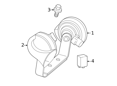 Horn for 2003 Jeep Wrangler #0
