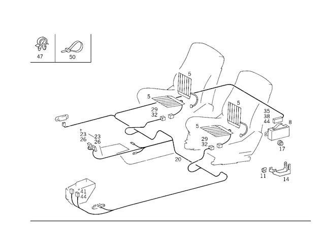 1408200098 - Electrical System: Heater Pad for Mercedes-Benz: 300SD, 400SE, 400SEL, 500SEL, S420 Image image