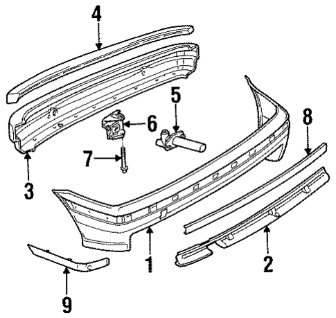 Bumper & Components - Rear for 1995 BMW 318ti #1