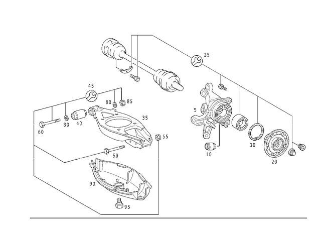 910113012003 - Rear Axle: Hexagon Nut for Mercedes-Benz Image image