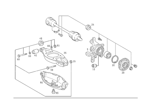 Rear Axle Mount for 1999 Mercedes-Benz SLK230 #0