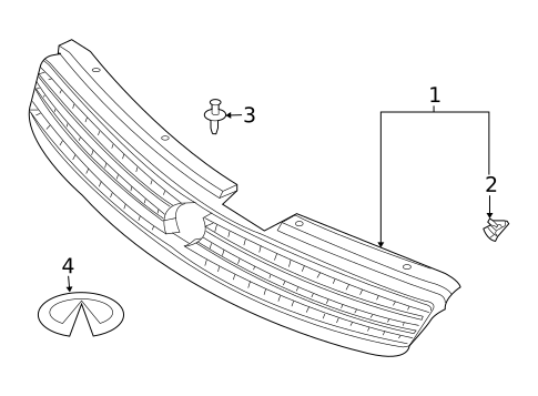 Grille & Components for 2005 INFINITI G35 #0
