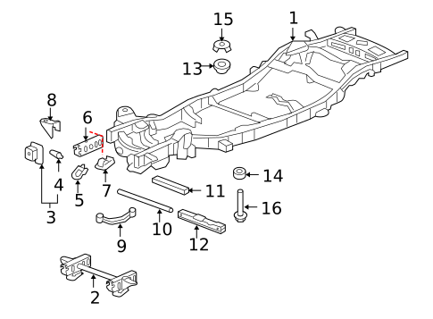 Frame & Components for 2016 GMC Yukon #5