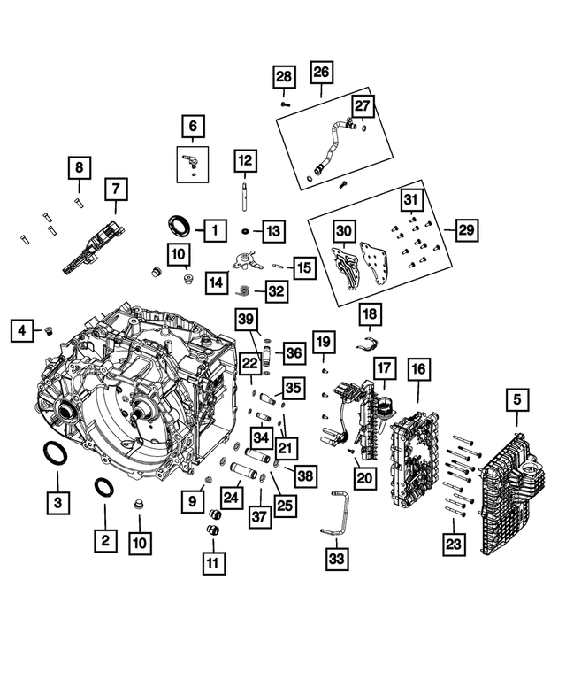 52854578AA - 948TE; 9-Speed; Automatic Transmission: Manual Valve Lever Seal for Mopar Image image