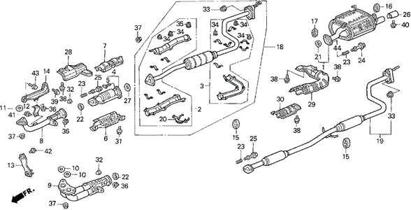 Exhaust System for 1992 Honda Civic #0