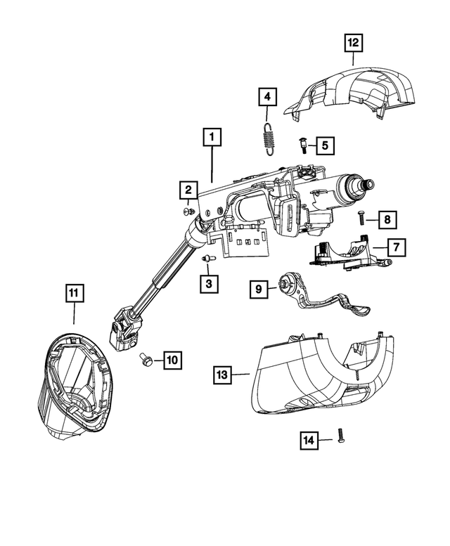 1RN30DX9AD - Steering: Steering Column Shroud for Mopar Image