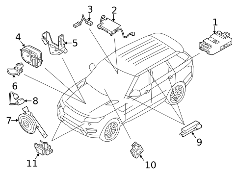 Keyless Entry Components for 2014 Land Rover Range Rover Sport #0