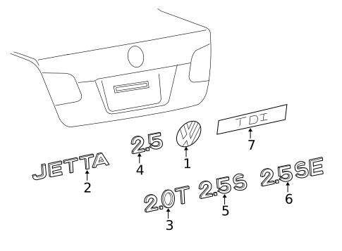 Exterior Trim - Lift Gate for 2012 Volkswagen Jetta #0