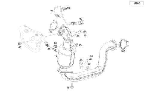 Exhaust System Used on Four-Cylinder Gasoline Vehicles for 2022 Mercedes-Benz GLB35 AMG #0
