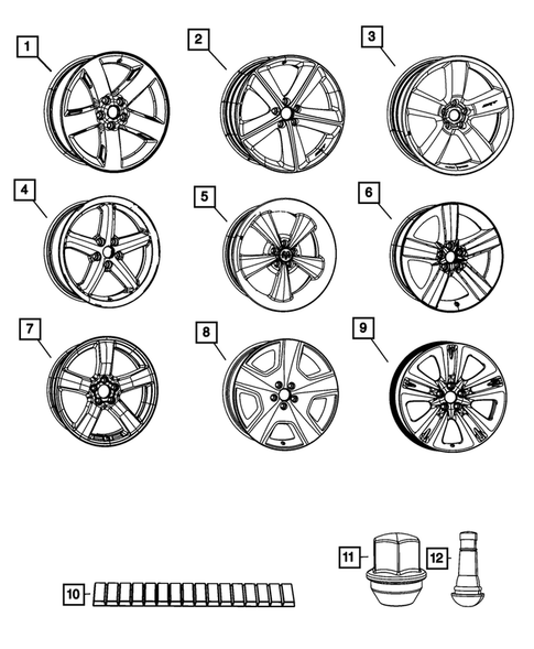Wheels, Tires and Hardware for 2012 Dodge Challenger #0
