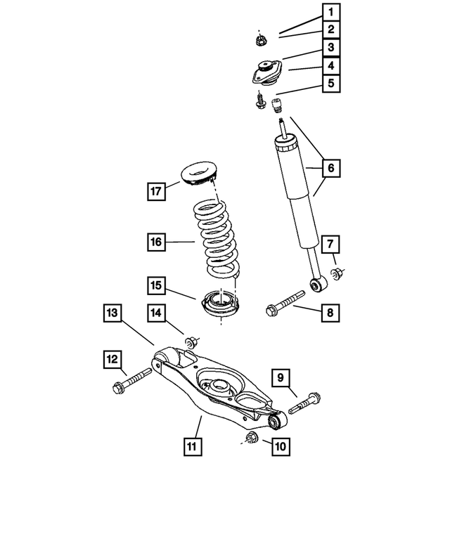 4895514AC - Rear Suspension: Suspension Shock Absorber for Dodge: Magnum Image