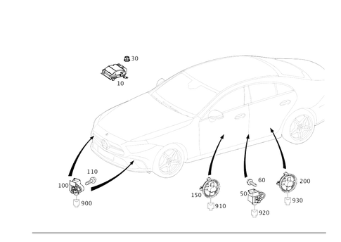 Belt Locking Retractor, Airbag and Sidebag for 2019 Mercedes-Benz CLS53 AMG #0
