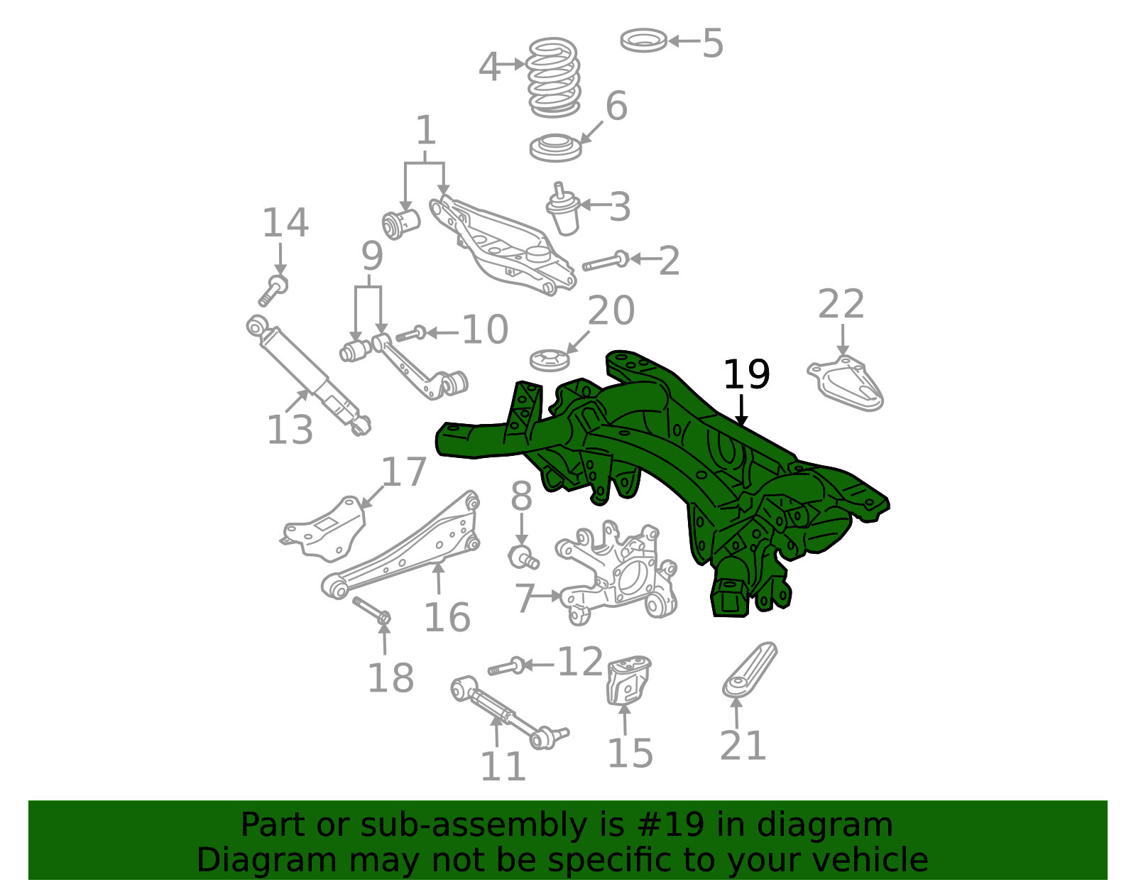 51206-42053 - Suspension Cross-Member 2006-2010 Toyota RAV4