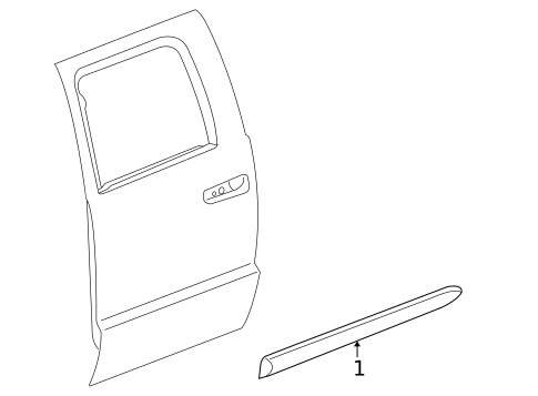 Exterior Trim - Rear Door for 2011 Ram Dakota #0