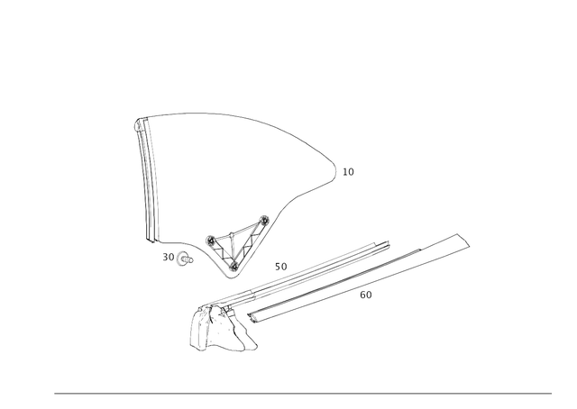 2386704800 - Windows: Side Window Pane for Mercedes-Benz: E400, E450, E53 AMG Image image