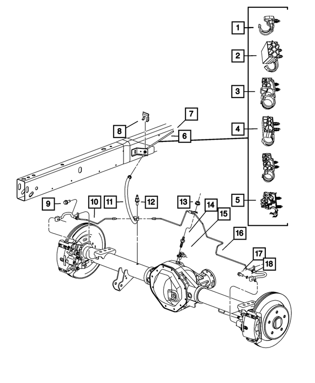 52121635AF - Brakes: Brake Tube And Hose Assembly for Mopar Image