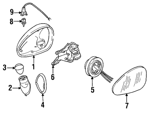 Outside Mirrors for 1994 Porsche 968 #0