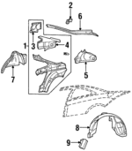 F8RZ63278B40AA - : Wheelhouse Liner for Ford Image