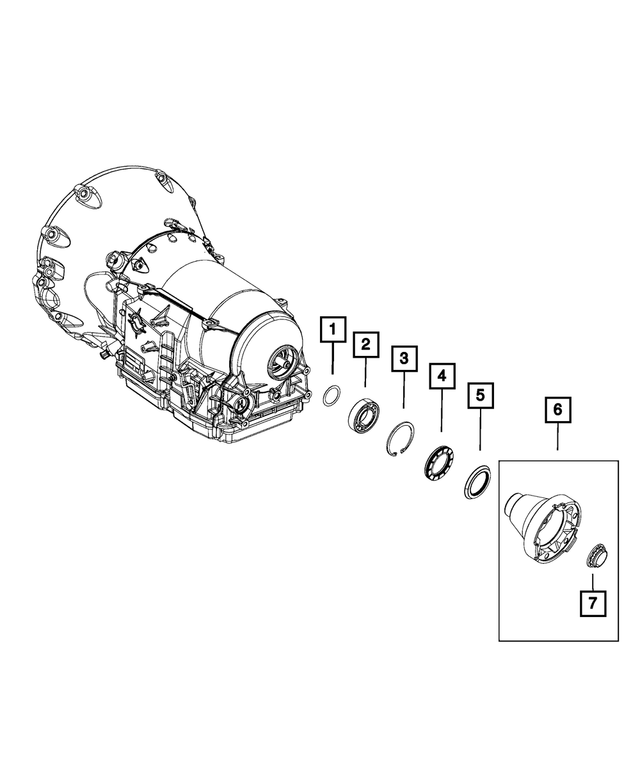 52108626AA - NAG1; W5A580; 5-Speed; Automatic Transmission: Output Shaft Seal Slinger for Mopar Image image