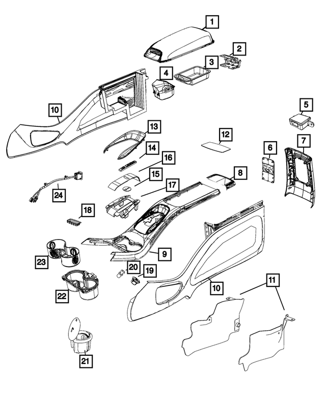 1VG31XDVAA - Interior Trim: Console Armrest for Mopar Image image