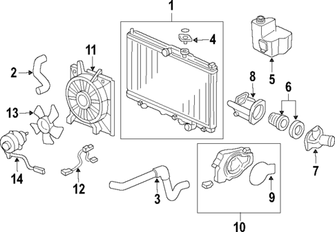 Cooling System for 2007 Honda Pilot #0