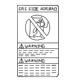 985N87P701 - Body: Air Bag Label for Nissan Image