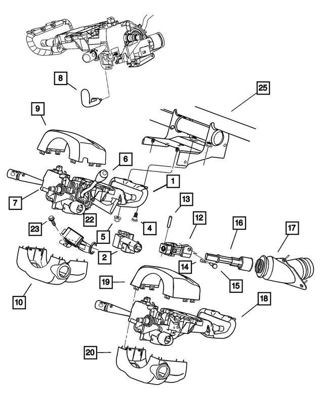 LJ79XTM - : Steering Column Shroud for Mopar Image