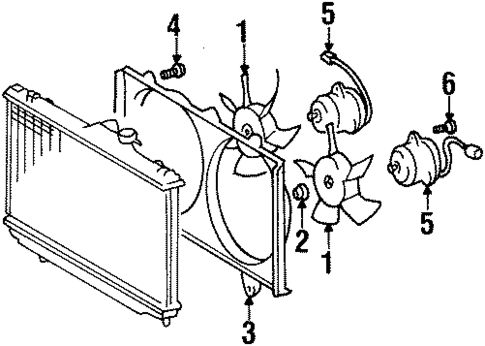 Cooling Fan for 2000 Chevrolet Prizm #0