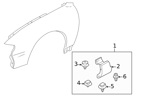Exterior Trim - Fender for 1997 Mazda Millenia #0