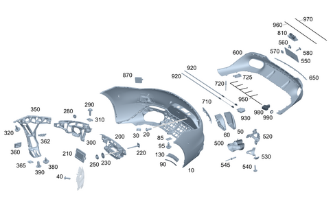 Rear Bumper for 2025 Mercedes-Benz SL43 AMG #0