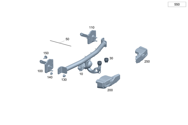 9907728 - Frame/Trailer Coupling: Hex. Nut W Flange + Piece for Mercedes-Benz Image image