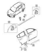 68631083AA - Exterior Ornamentation: Mounting Clip for Mopar Image