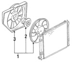 F5CZ8C607E - Cooling System: Fan Assembly for Ford: Escort | Mercury: Tracer Image