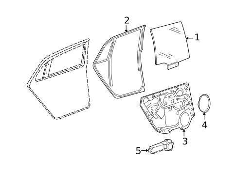 Glass - Rear Door for 2006 Volkswagen Phaeton #0