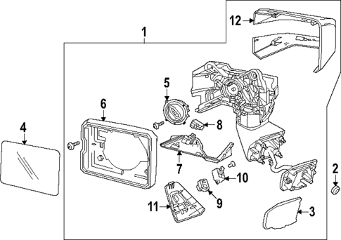 Mirrors for 2025 GMC Hummer EV SUV #0