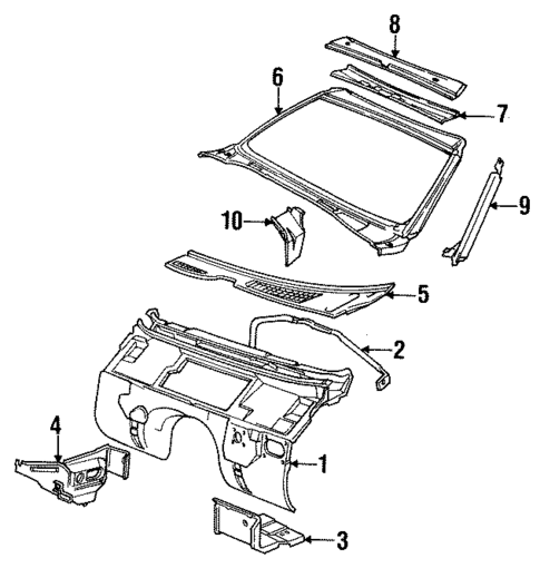 Cowl for 1993 BMW 525iT #0