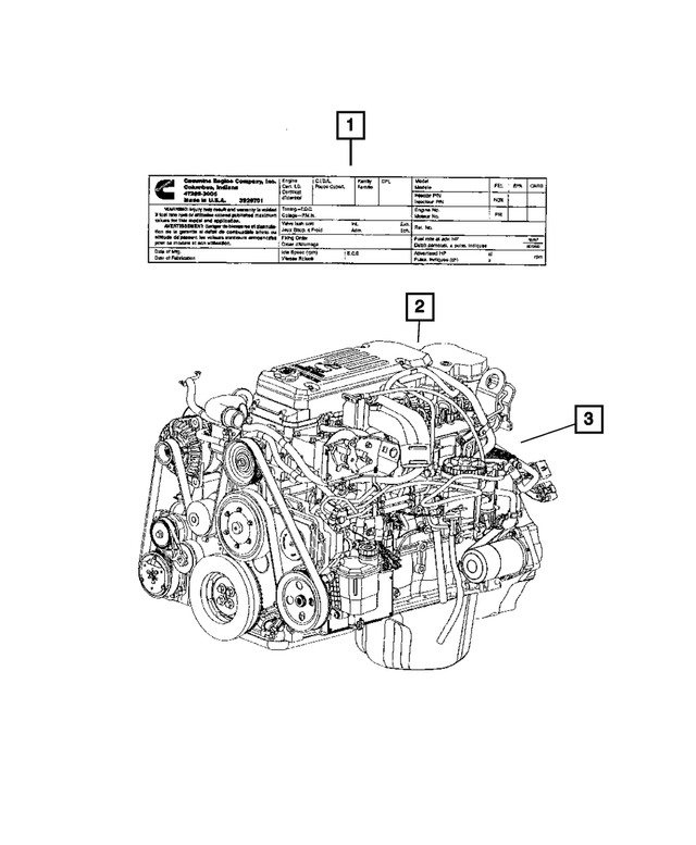 R8416636AB - Engine 5.9L Six Cylinder (Diesel): Complete Engine, Remanufactured for Mopar Image